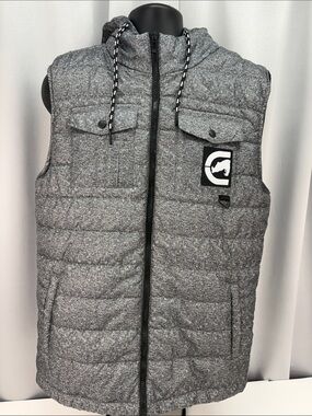 Ecko puffer vest‎ Mens Medium Hood